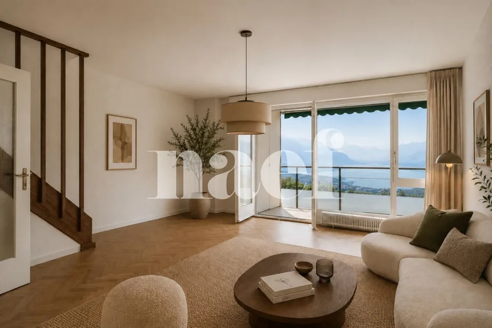 Duplex-Wohnung mit 4.5 Zimmern und Panoramablick auf den See in Chardonne zum Verkauf – Foto 6 von 13