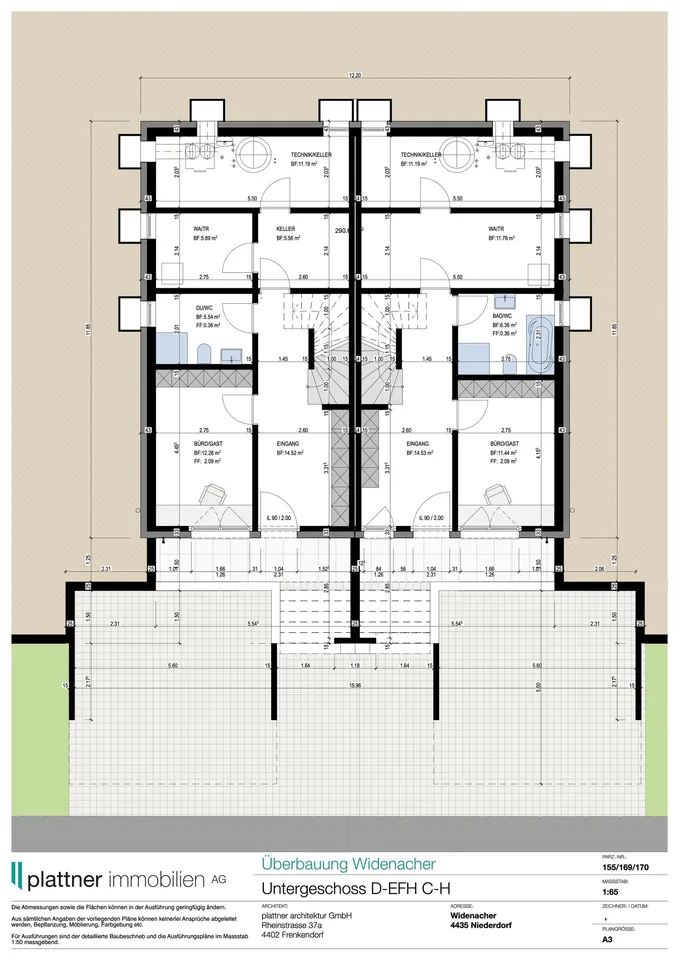 5.5-Zimmer-Doppeleinfamilienhaus Haus C1 & C2 Niederdorf – Foto 9 von 15