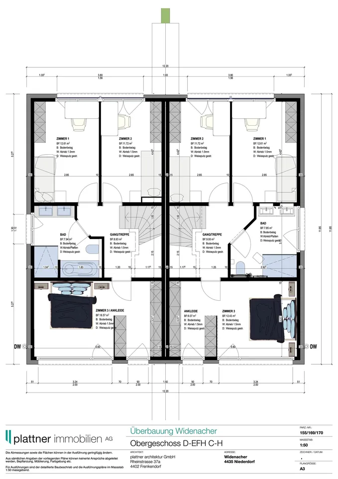5.5-Zimmer-Doppeleinfamilienhaus Haus C1 & C2 Niederdorf – Foto 11 von 15