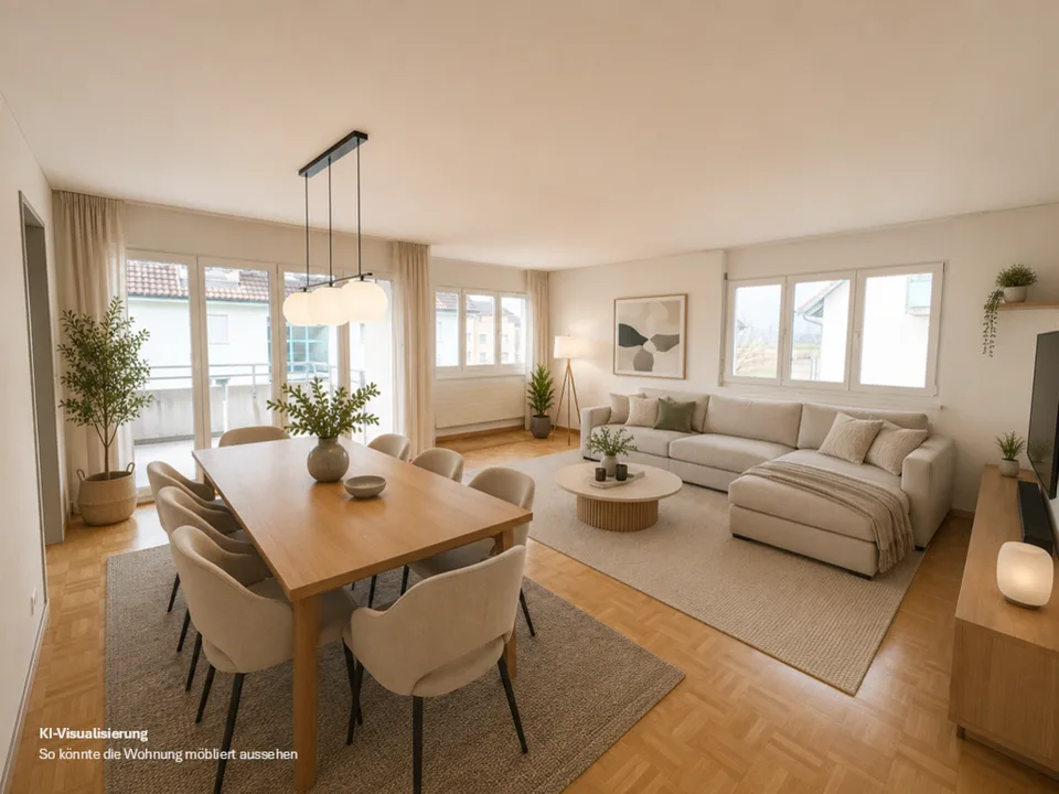 Familienfreundliche Wohnung mit Balkon