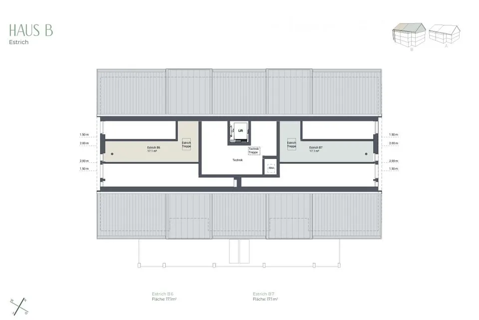 Affitto per la prima volta: 3,5 locali, 120 m2, terrazza sul tetto, CHF 2'500 incluse spese accessorie
