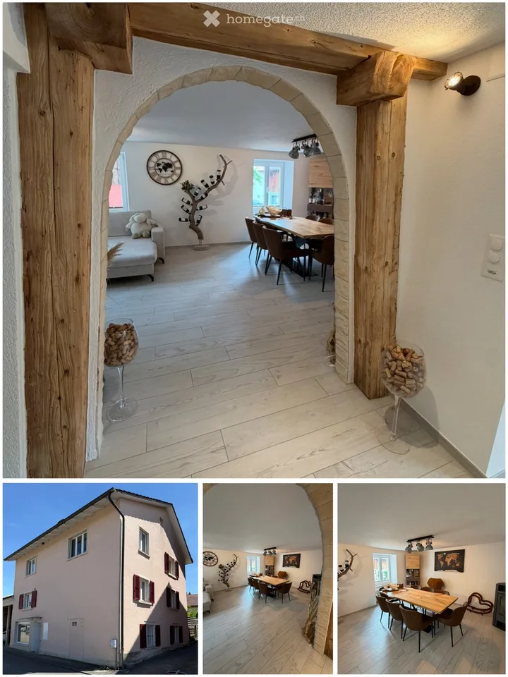 À louer  maison de 200 m² au centre de Courtételle