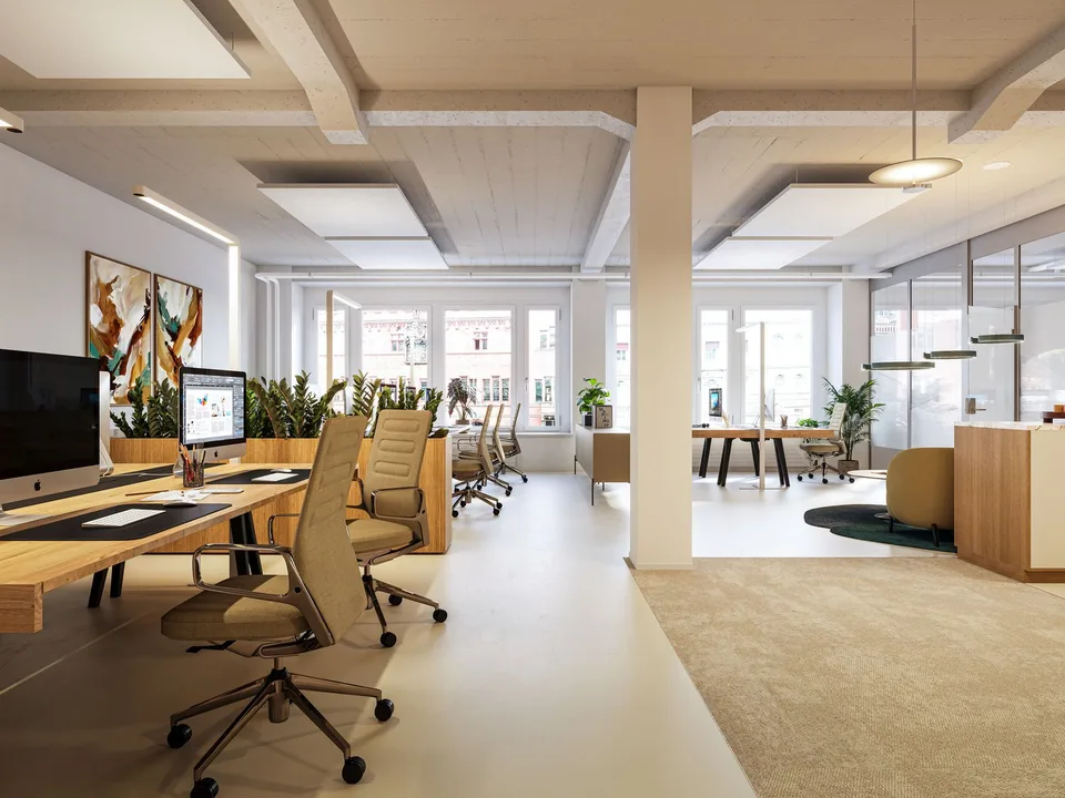Espaces de bureaux représentatifs sur la place du marché de Bâle
