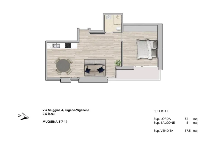Accogliente appartamento 2.5 locali a Viganello con balcone – foto 26 di 29