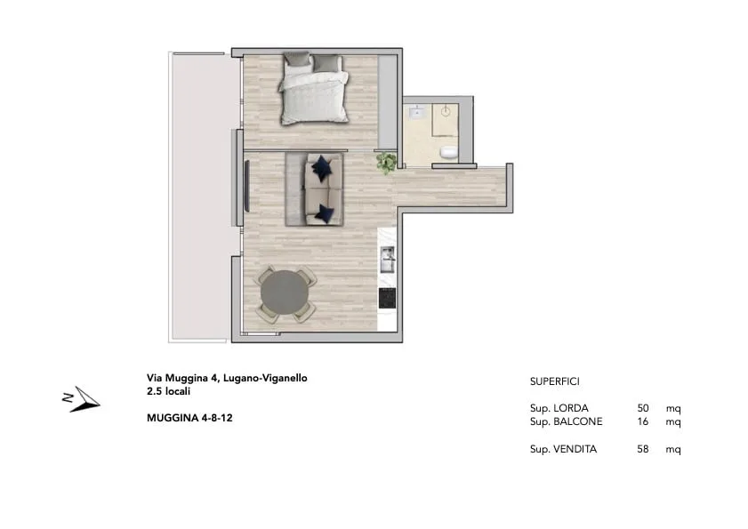Accogliente appartamento 2.5 locali a Viganello con balcone – foto 28 di 29