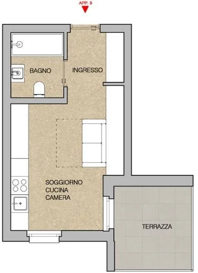 Nuovo monolocale in vendita a Giubiasco