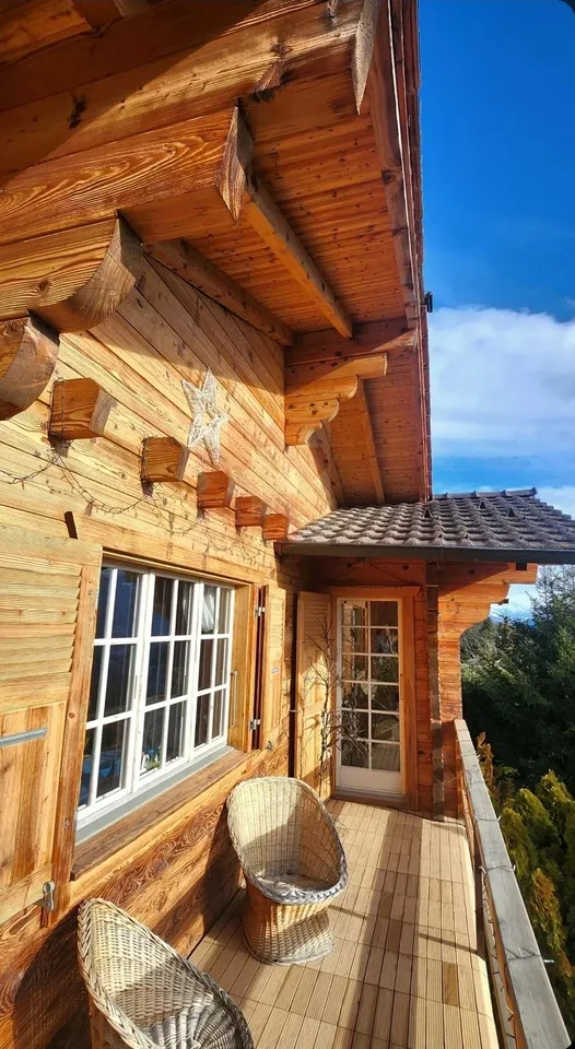 Secondary Residence Magnificent chalet in log construction with panoramic view of Valais – photo 6 of 12