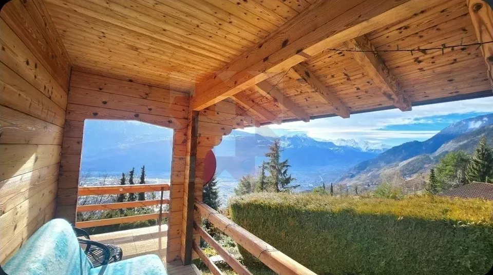 Secondary Residence Magnificent chalet in log construction with panoramic view of Valais – photo 8 of 12
