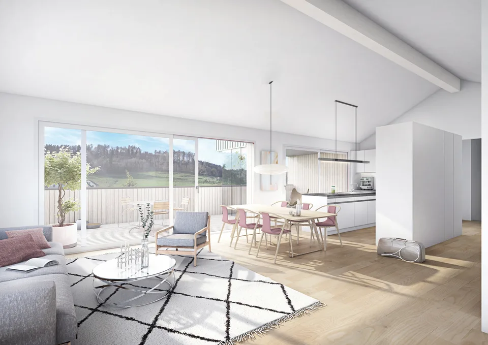 Attraktive Wohnung mit verglastem Balkon
