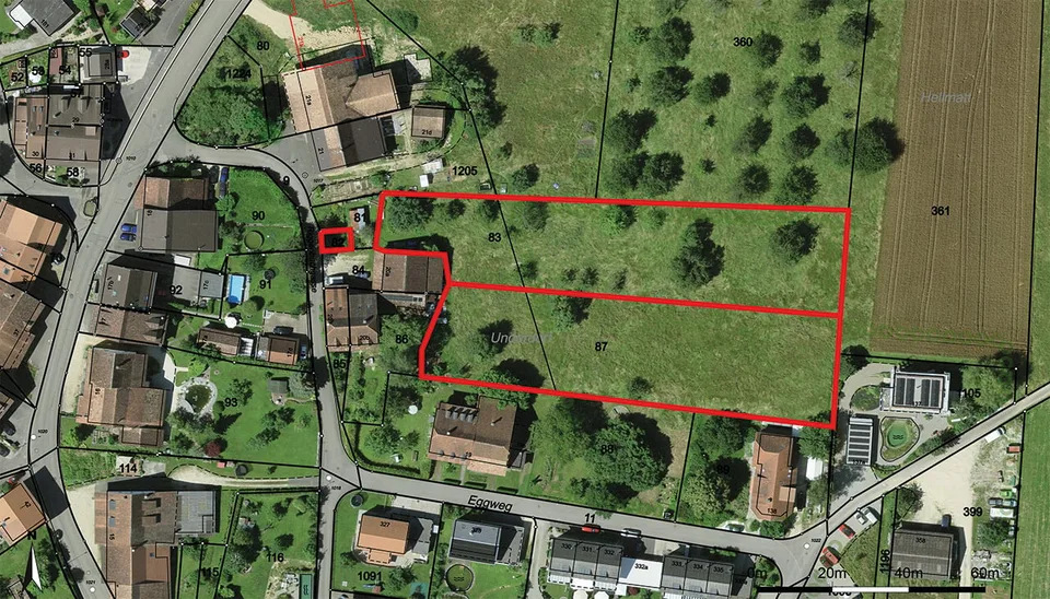 Grosszügige Baulandparzellen zu verkaufen (Gemischt: Kern-/Gewerbezone)