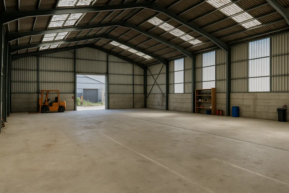Grand terrain et halle industriels AV