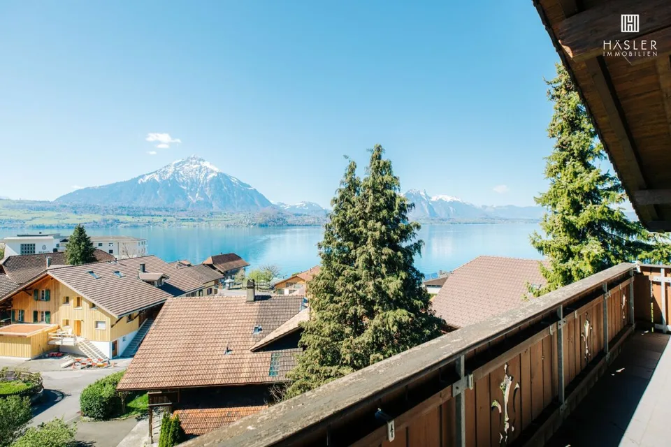 Appartement spacieux 4½-pièces sous les toits avec vue sur le lac et les montagnes