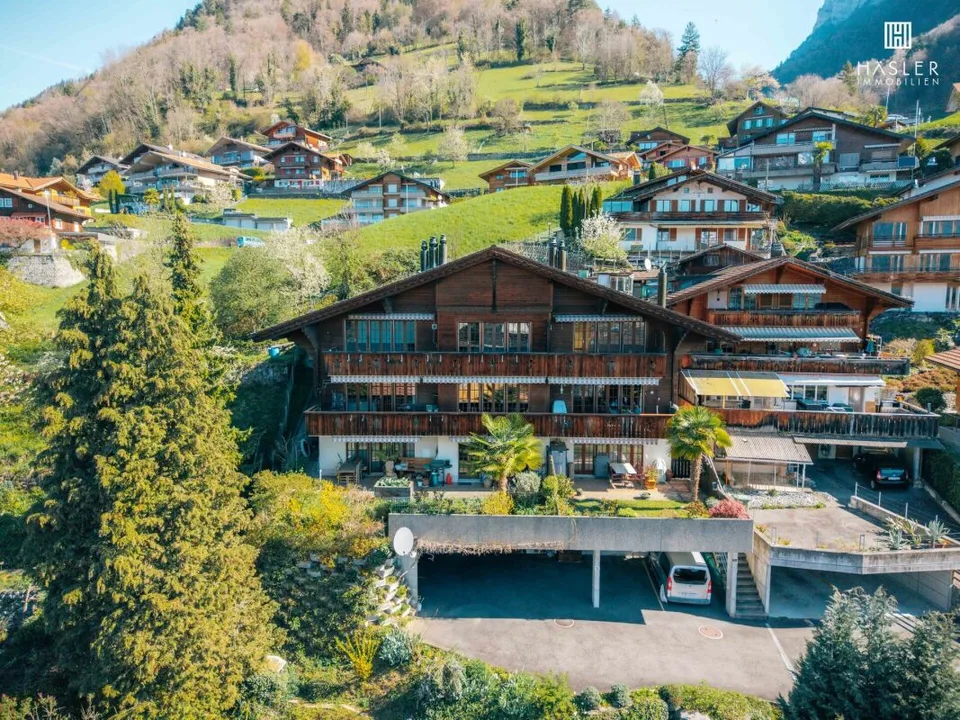 Appartement spacieux 4½-pièces sous les toits avec vue sur le lac et les montagnes