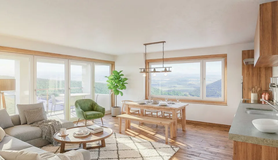 Wohnung PPE neu mit 2,5 Zimmern Leben in der Sonne, über dem Nebel