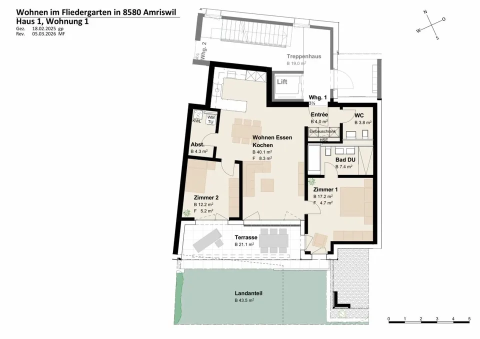 Neubauprojekt «Fliedergarten» - modernes Wohnen mit Stil und Nachhaltigkeit - hochwertige Gartenwohnung