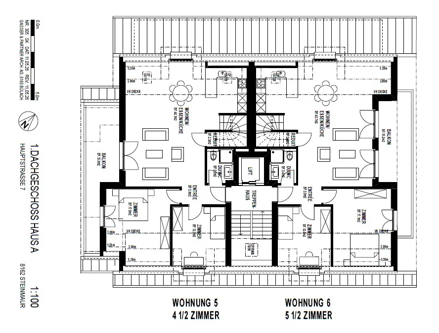 Appartamento mansardato moderno di 4,5 locali con balcone a Steinmaur