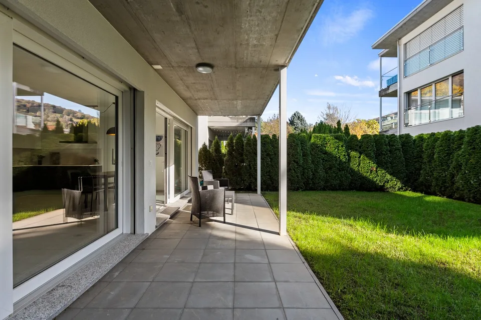 Mietwohnung 3,5 Zimmer Vollständig Eingerichtet mit Garten in Ponte Capriasca