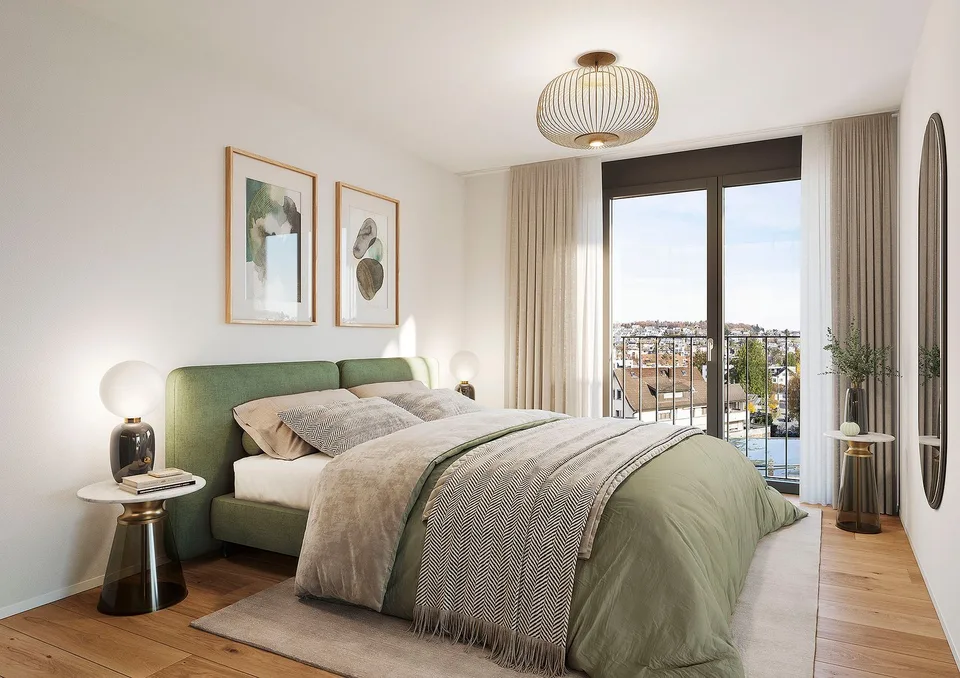 Erstbezug: zentrale und komfortable 3.5-Zimmer-Wohnung
