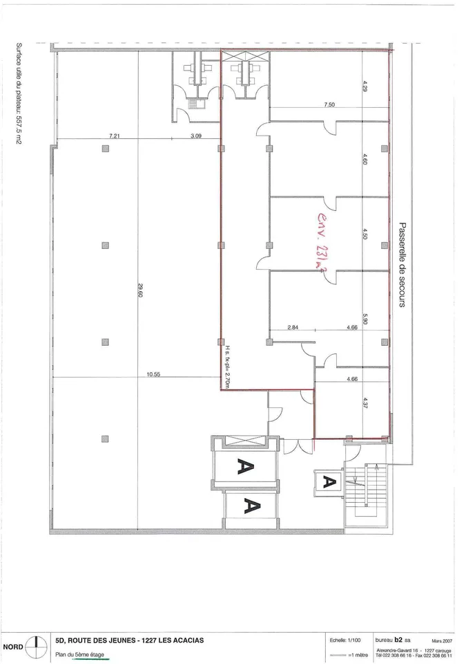 Fläche für Werkstatt oder Büro von 231 m² in Carouge