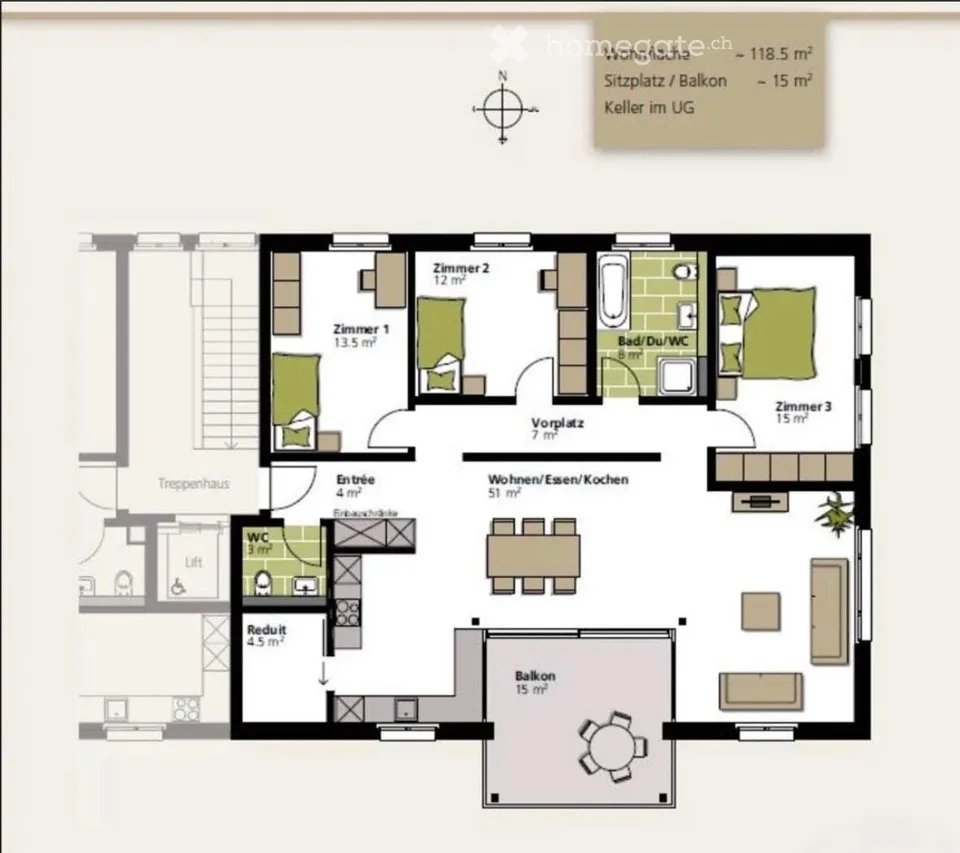 Helle 4.5-Zimmer-Wohnung