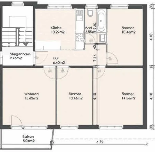Sanierte 4-Zimmerwohnung in ruhiger Lage von Balsthal – Foto 11 von 11