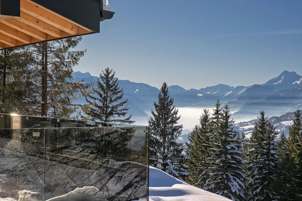 Beautiful new chalet under construction with stunning views in Crans-Montana
