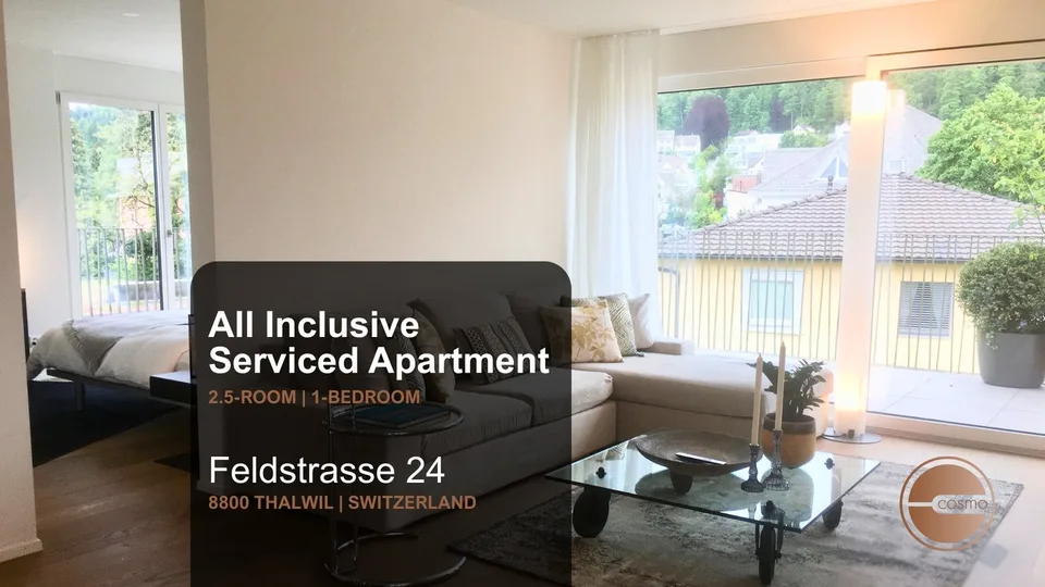 All inklusive Wohnen! Exklusive Attika-1-Schlafzimmer-Serviced Apartment mit Rundumterrasse