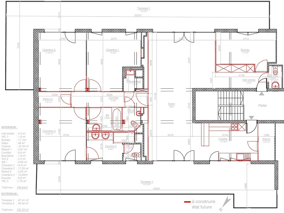 Prachtiges Attikapenthouse mit 6.5 Zimmern, neu, mit 2 Terrassen und Blick in der Nähe der UNO – Foto 13 von 13