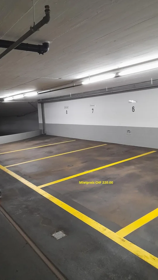 Ab CHF 100.00 Tiefgaragenabstellplätze an Toplage / NEU: Ladeinfrastruktur Elektrofahrzeuge