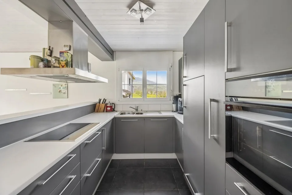 Habitation moderne avec vue sur le verdoyant
