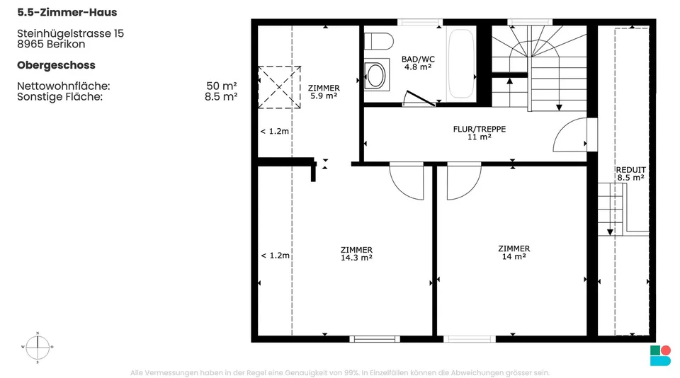 Casa di 5,5 locali con edificio per uffici e terreno edificabile nella zona centrale – foto 10 di 13