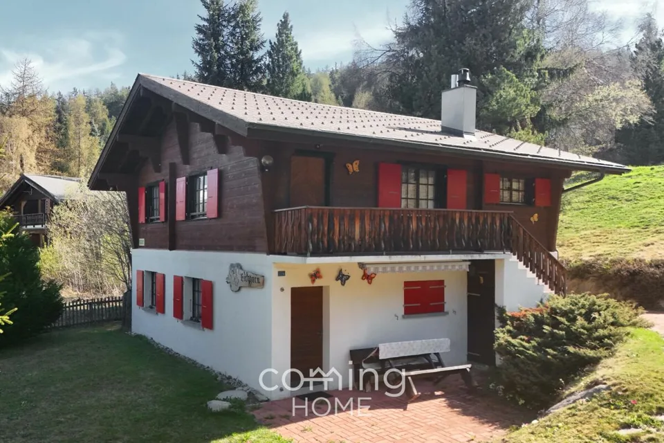Wohnen heute, bauen morgen - Chalet mit 1'800 m² Baulandreserve in sonnigem Bürchen