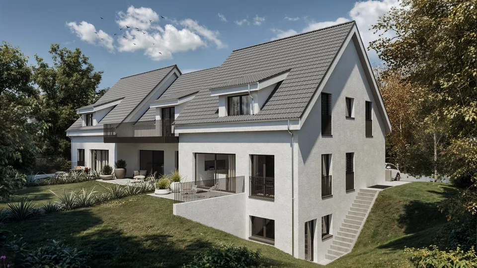 Neubauprojekt am Buchenweg 3, Hettlingen – 3 moderne Einfamilienhäuser in Minergie-Bauweise