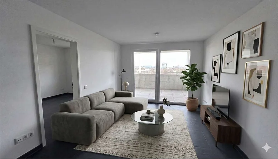 Appartement lumineux 2,5 pièces avec grand terrasse