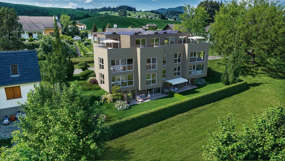 Bergsicht und Parkluft geniessen. Ländlich und urban wohnen.
