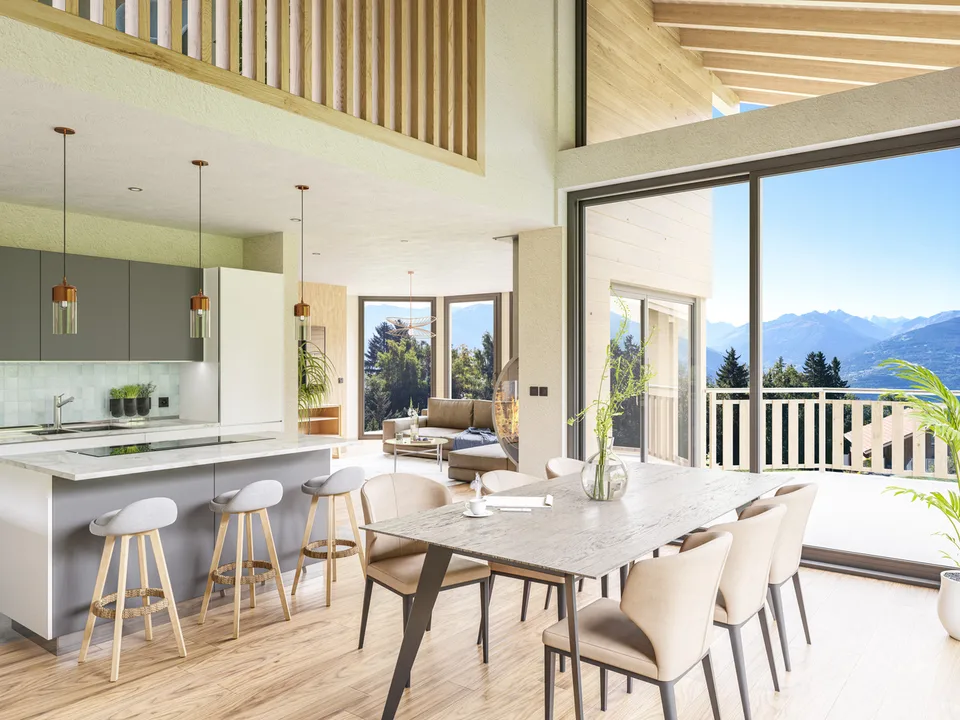 Chalet individuel 6.5 pièces - Résidence principale - Vue & soleil