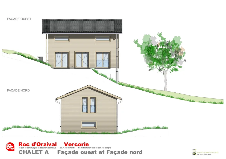 Vercorin - "Roc d'Orzival A" | Deux chalets en résidence principale avec garages-box