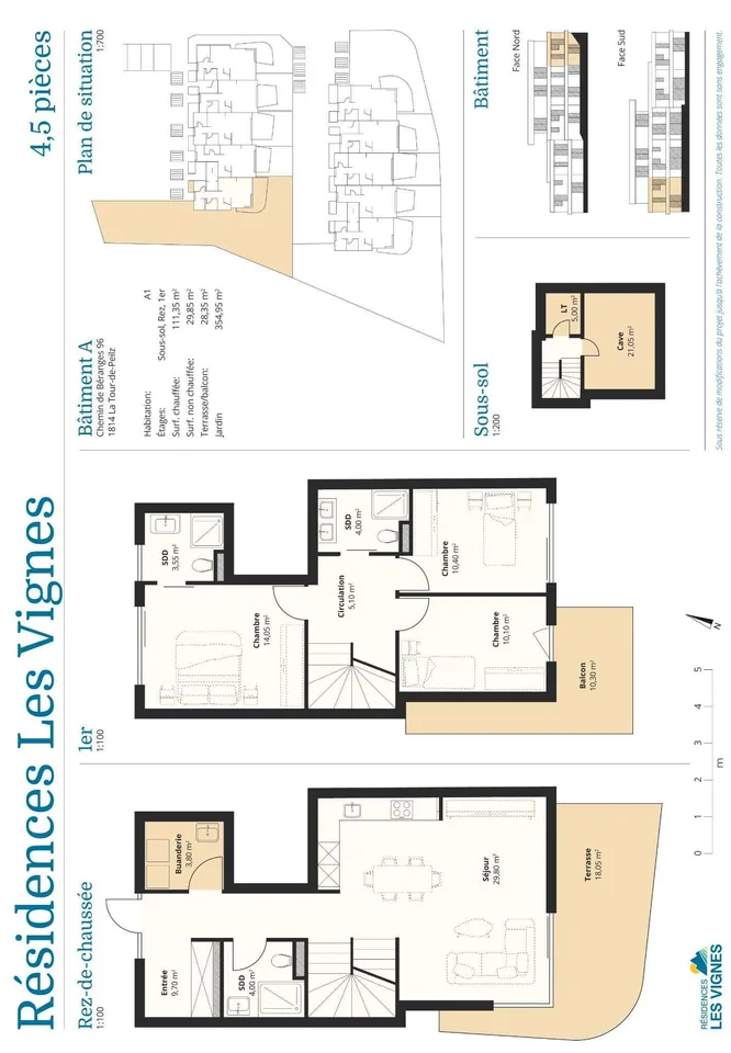 Résidence Les Vignes Spacieux Duplex de 4.5 pièces avec jardin et terrasse – photo 14 sur 17