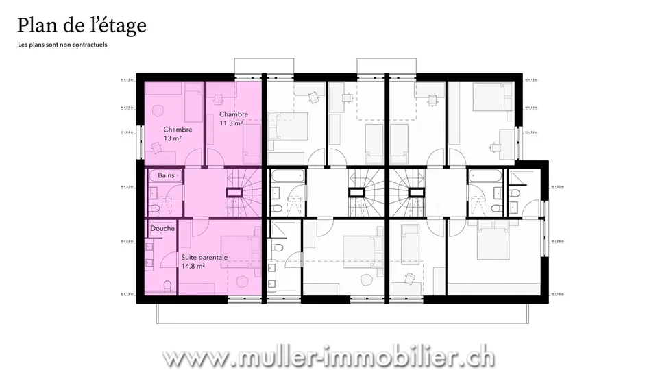 5 Zimmer Reihenfamilienhaus in Le Mouret – Foto 7 von 13