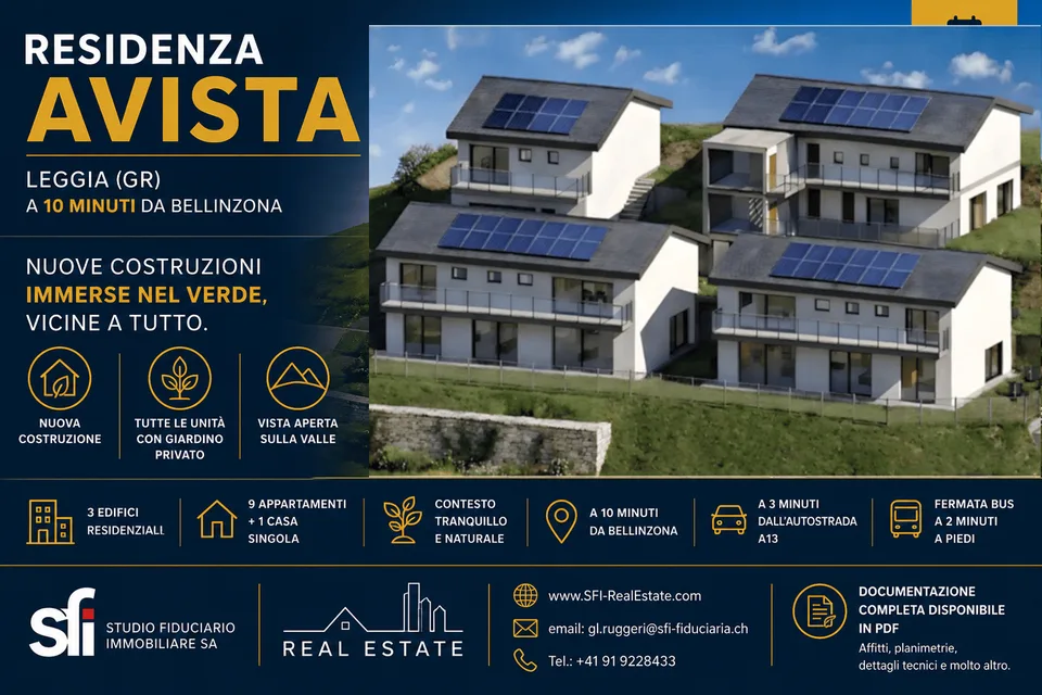 2,5 pièces nouvel appartement avec jardin, à 10 minutes de Bellinzona