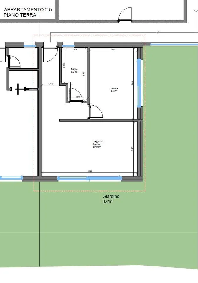 2,5 pièces nouvel appartement avec jardin, à 10 minutes de Bellinzona