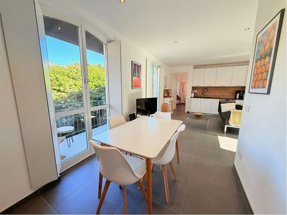 Appartement mit Garten, komplett renoviert, mit schöner Aussicht