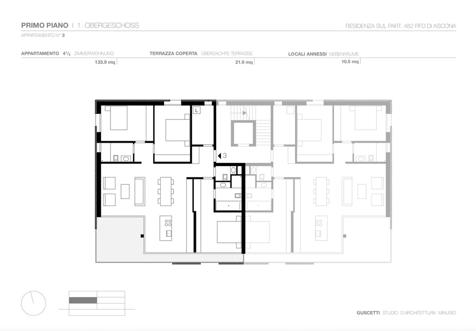 RESIDENZA SEROLIDO - Lussuoso appartamento 4.5 locali ad Ascona – photo 14 sur 16