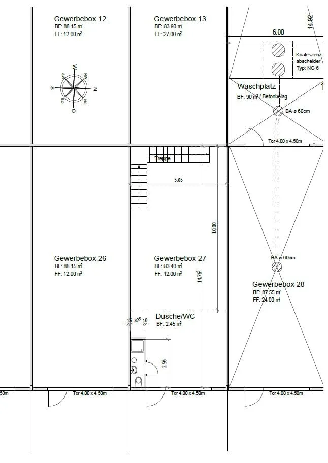 Moderne/neue Gewerbeboxen in Niederönz zu vermieten