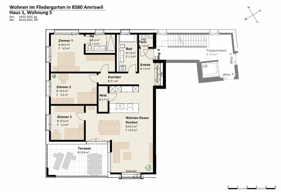 Neubauprojekt «Fliedergarten» - modernes Wohnen mit Stil und Nachhaltigkeit - hochwertige Obergeschosswohnung