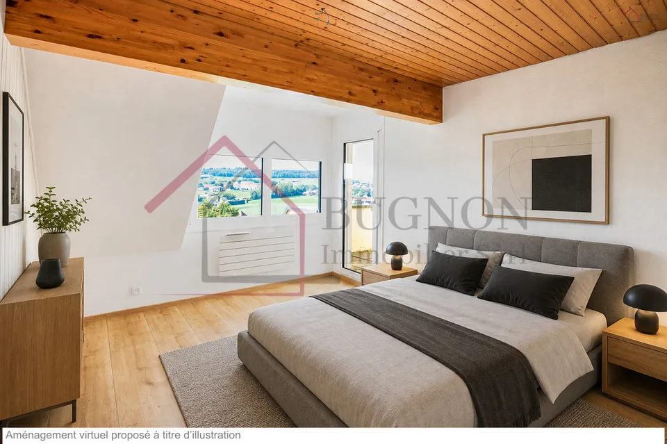 Geräumige 4.5-Zimmer-Wohnung mit privatem Aufzug - Zentrum von Romont