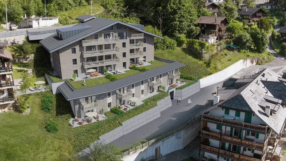 Appartements de 2,5 pièces dans une nouvelle résidence à Gryon.
