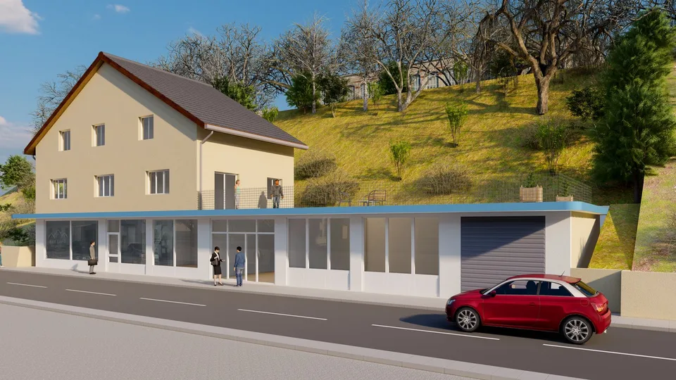 Immeuble Mixte en bord de route principale