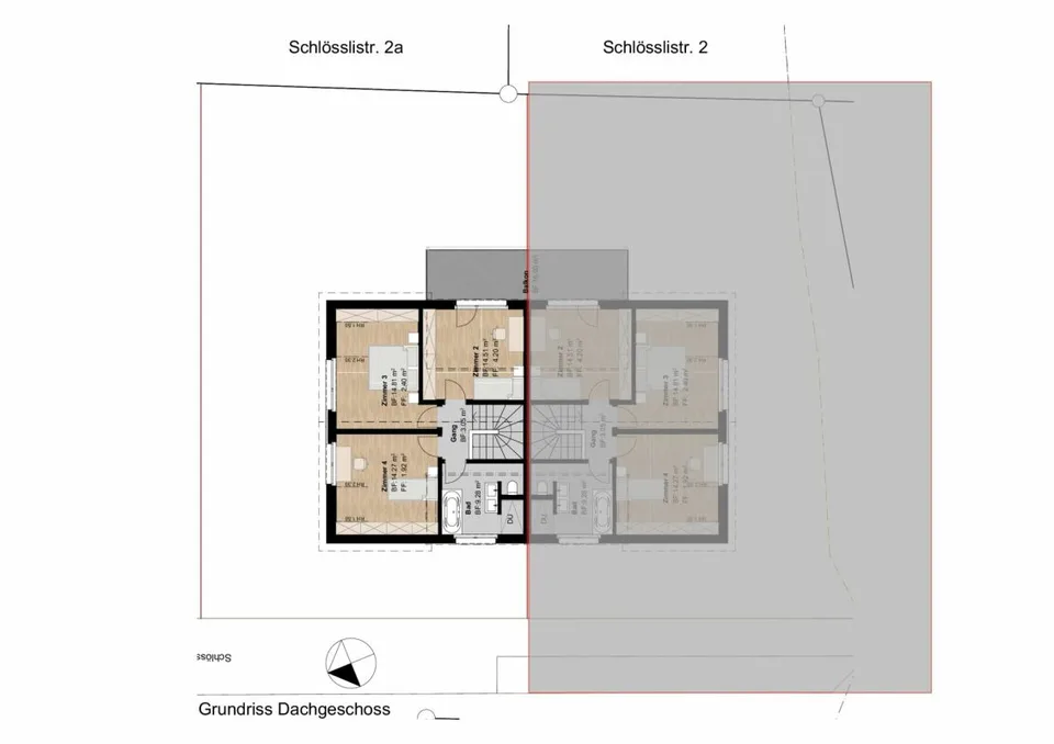 Progetto di costruzione nuova - casa a schiera bifamiliare in posizione centrale con ampliamento su misura – foto 12 di 12