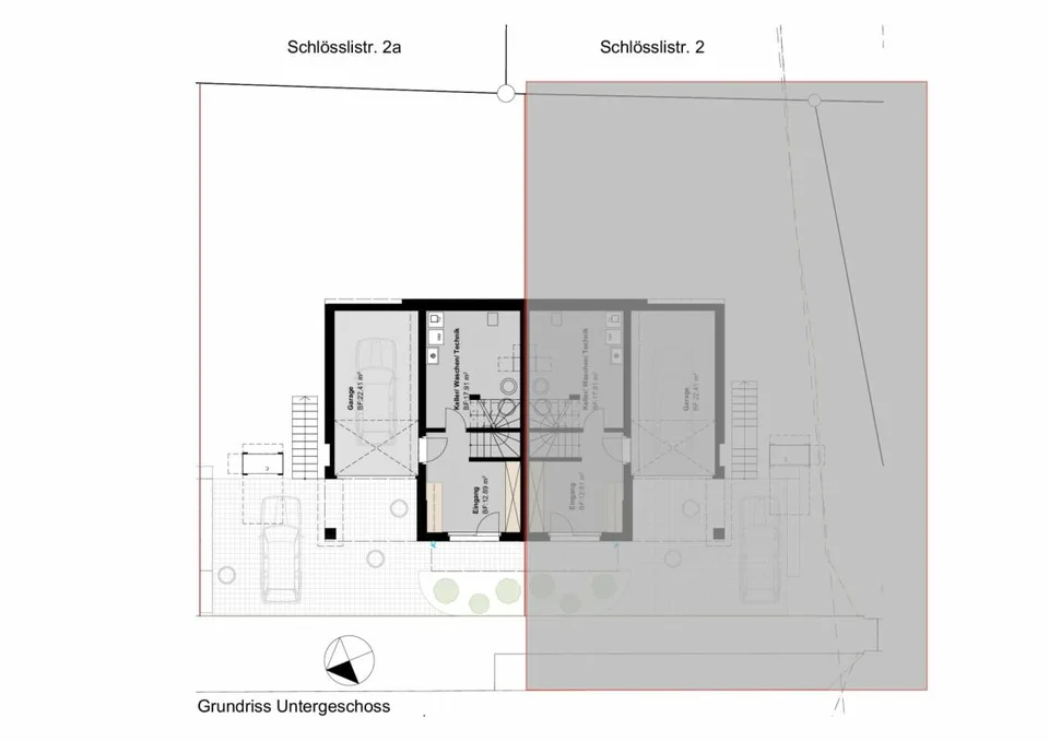 Progetto di costruzione nuova - casa a schiera bifamiliare in posizione centrale con ampliamento su misura – foto 10 di 12